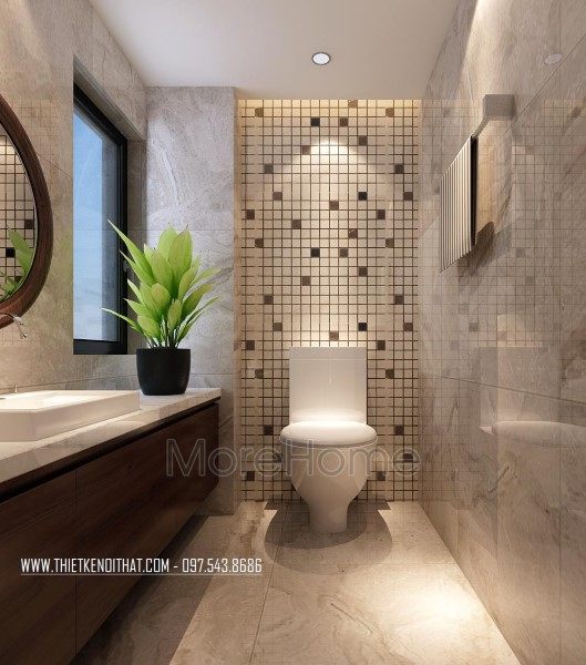 Thiết kế nội thất phòng tắm biệt thự Nam Định